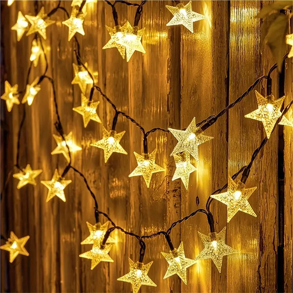 IPRee 7/12M Outdoor Solar String Lights 50/100LED Star String Lights 8 Mode Waterproof Solar Fairy Lamp for Garden Wedding Party Decor — view 5