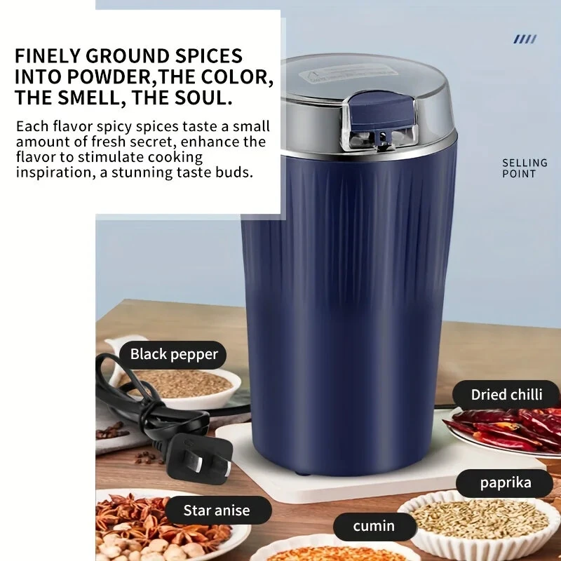 IPRee 8 Blades Coffee Bean Grinder Electric Electric Spice Food Processor Food Mixer 200W Powerful Spice Grinder Electric Grain Mills — view 6