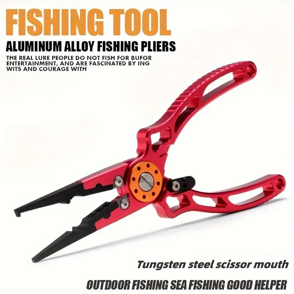 IPRee Aviation Aluminum Wire Pliers Multi-functional Fishing Pliers Outdoor Fishing Tools Fish Control Pliers, and Line Cutting Pliers — view 2