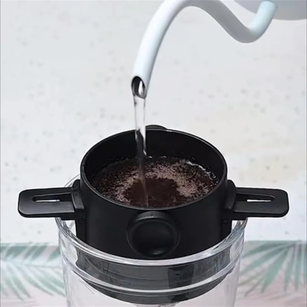 IPRee Coffee Filter Portable Stainless Steel Coffee Tea Funnel Reusable Tea Infuser Coffee Dripper Drip For Home Office Outdoor Travel — view 4