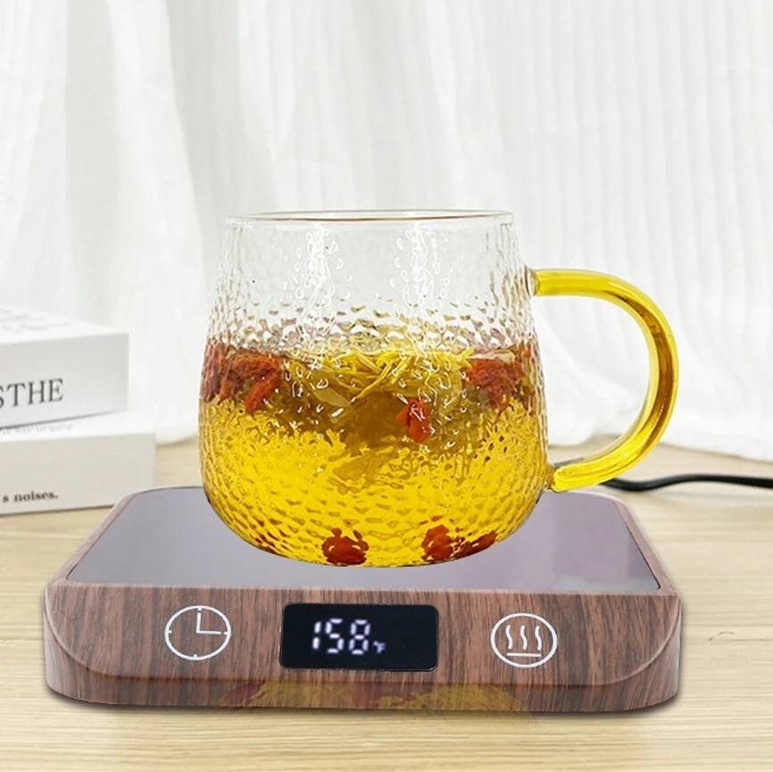 IPRee Coffee Mug Warmer Cup Heater Heating Pad Electric Hot Plate 6 Gear Temperature Warmer For Milk Tea Water 220V — view 5