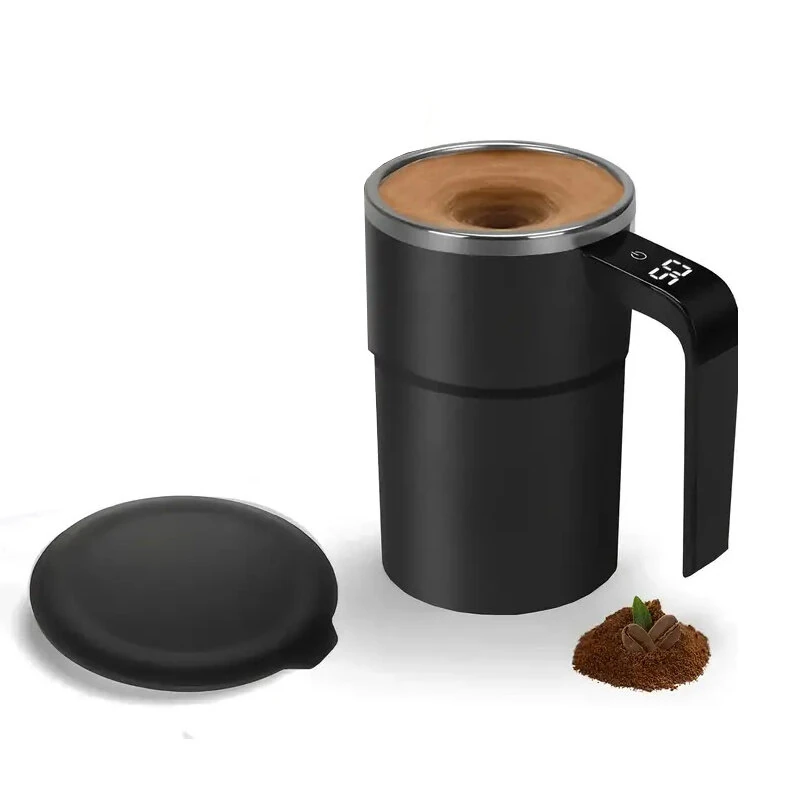 IPRee Intelligent Magnetic Auto-Stirring Cup with LED Display Temperature 380ml Rechargeable Portable Mixing Coffee Mug For Home & Office Use — view 10