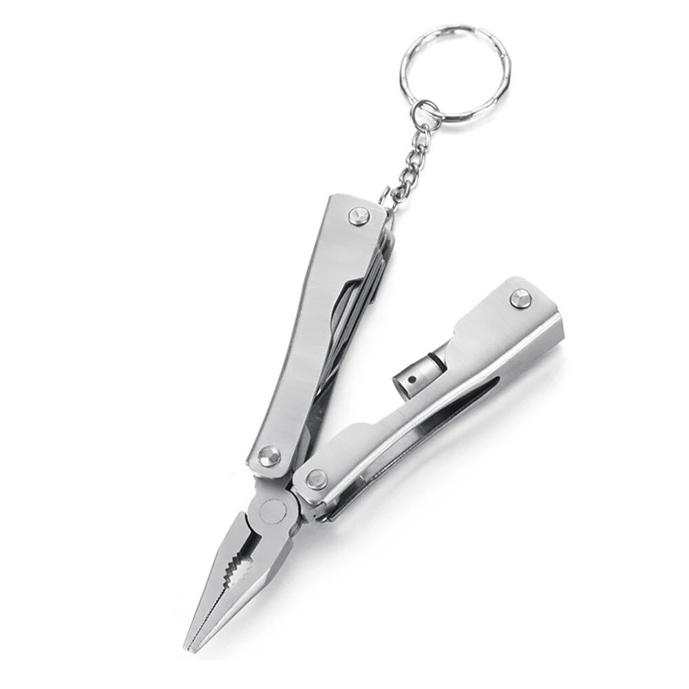 IPRee Labor Saving Mini Multitool Pliers with Led Light Lightweight Folding Pliers Antirust Stainless Steel Outdoor Tools Hiking — view 8