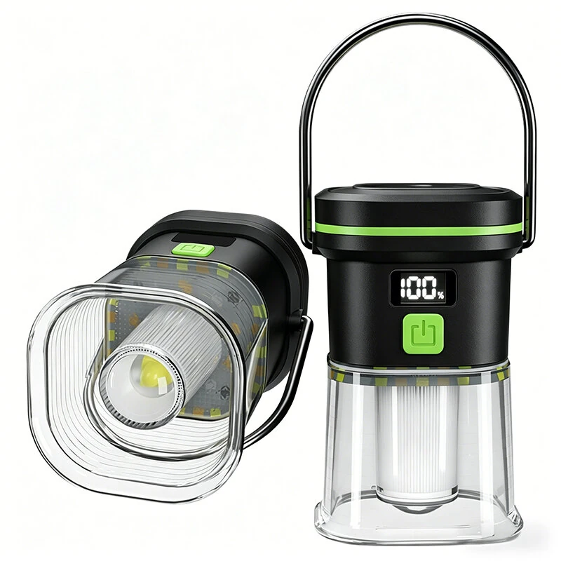 IPRee LY27 1500mAh LED Camping Lantern 350LM 7 Modes Type C Rechargeable Work Light with Digital Display Battery Indicator Waterproof Flashlight — view 10