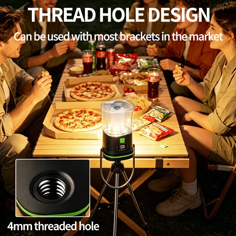 IPRee LY27 1500mAh LED Camping Lantern 350LM 7 Modes Type C Rechargeable Work Light with Digital Display Battery Indicator Waterproof Flashlight — view 3