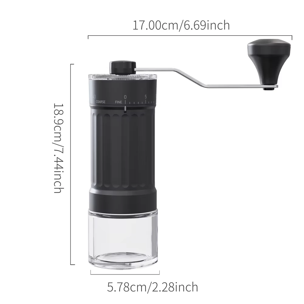 IPRee Manual Coffee Grinders Hand-Cranked Coffee Machine Ceramic Core Coffee Bean Mill Portable Espresso Grinder Suitable Home Travel — view 5