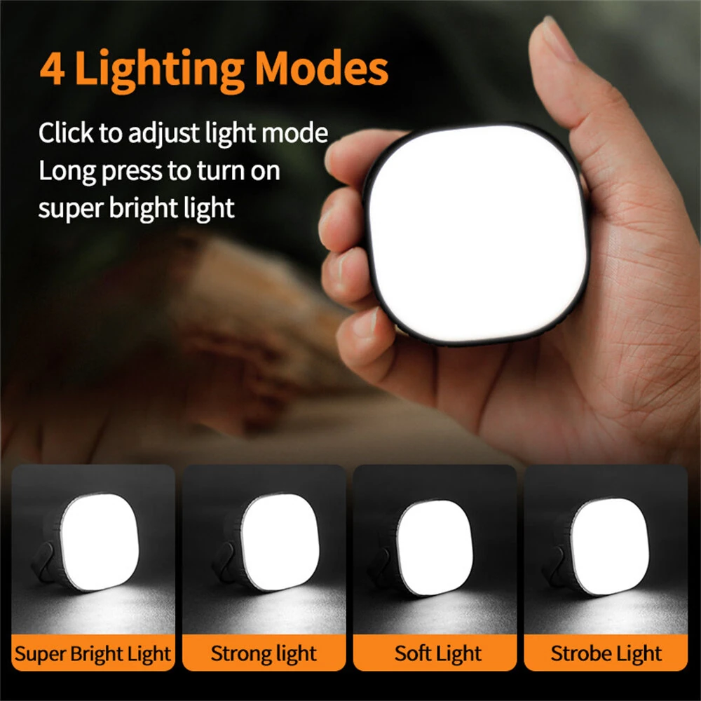 IPRee Mini Camping Light Rechargeable Magnetic Work Lamp with Built-in Lithium Battery, Waterproof Outdoor Repair Lantern Emergency Light — view 3