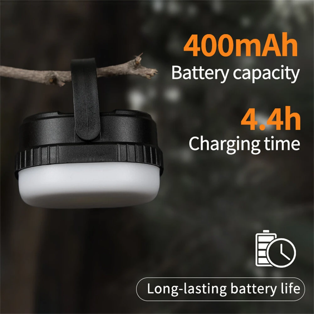 IPRee Mini Camping Light Rechargeable Magnetic Work Lamp with Built-in Lithium Battery, Waterproof Outdoor Repair Lantern Emergency Light — view 5