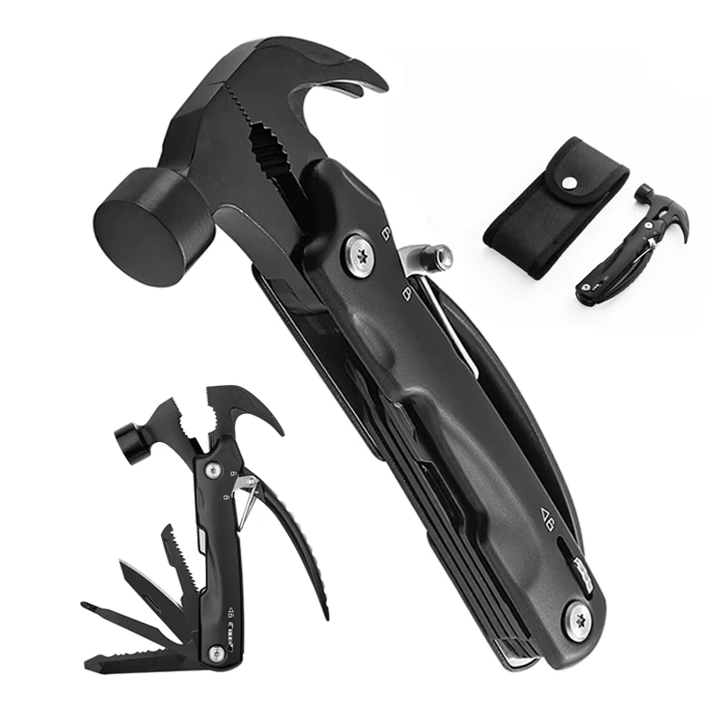 IPRee Multi-Functional Claw Hammer Sheep Horn Hammer, Convenient Camping Combination Small Tool, Stainless Steel Pliers for Outdoor and DIY Use — image 1