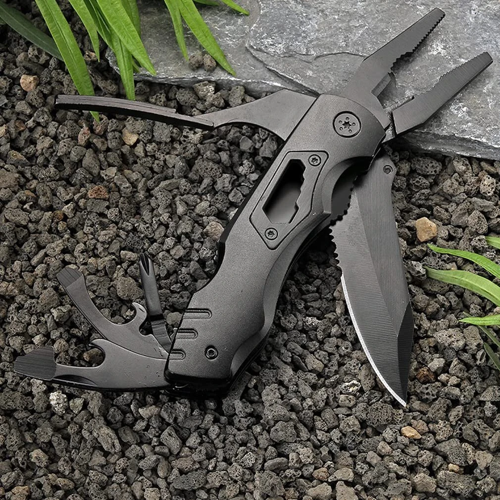 IPRee Multifunctional Pliers Outdoor Home Portable Outdoor Survival Folding Plier Screwdriver Hand Tool Car Emergency Tool — view 5