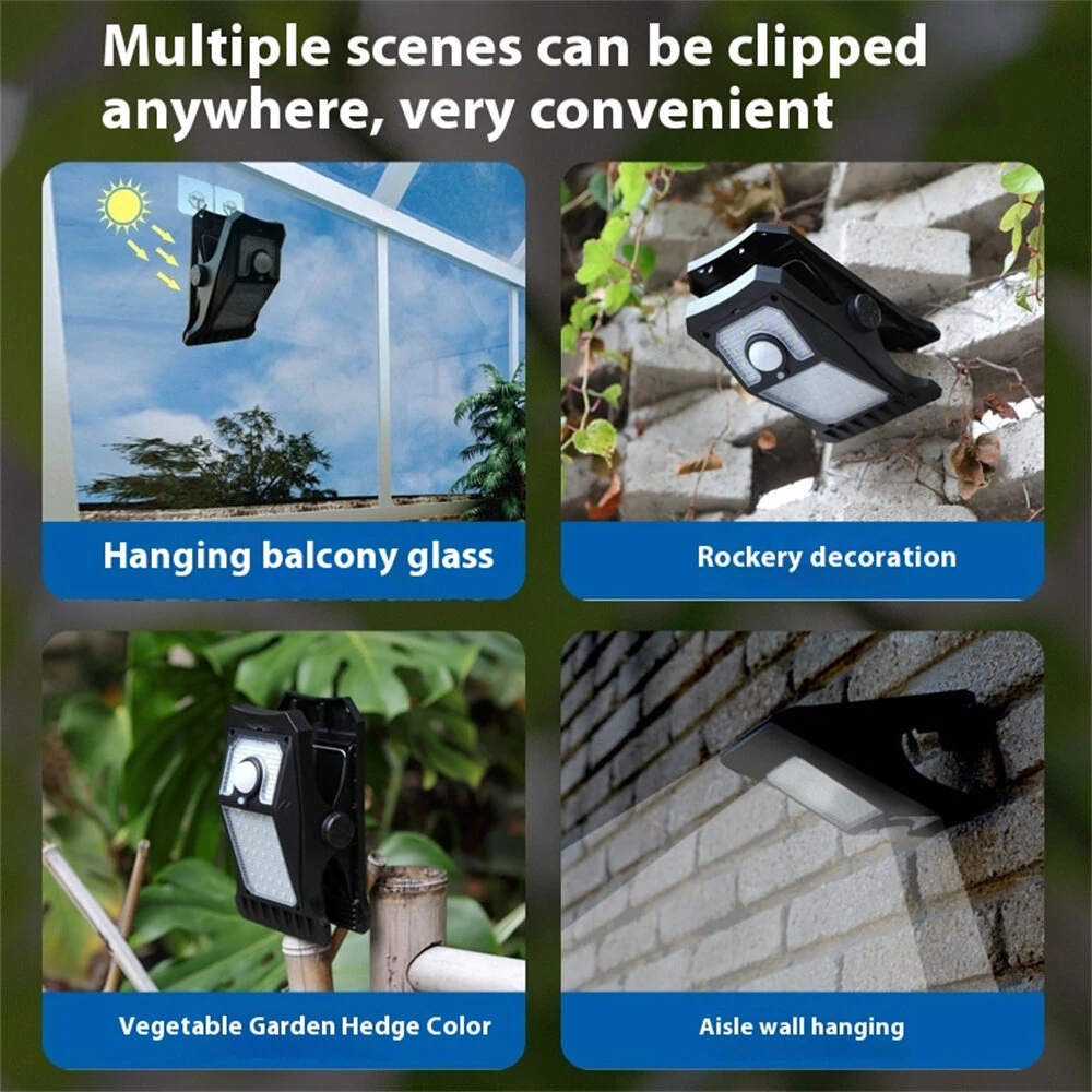 IPRee Multifunctional Solar Clip Light Outdoor Portable Waterproof Sensor Lamp Courtyard Garden Lamp Patio Home Camping Wall Lights — view 7