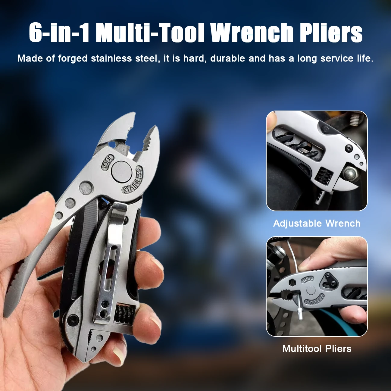 IPRee Multitool Pliers Pocket Knife Screwdriver Set Kit Adjustable Wrench Jaw Spanner Repair Outdoor Camping Survival Multi Tools — view 5