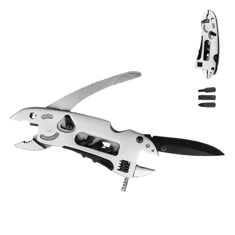 IPRee Multitool Pliers Pocket Knife Screwdriver Set Kit Adjustable Wrench Jaw Spanner Repair Outdoor Camping Survival Multi Tools — view 8