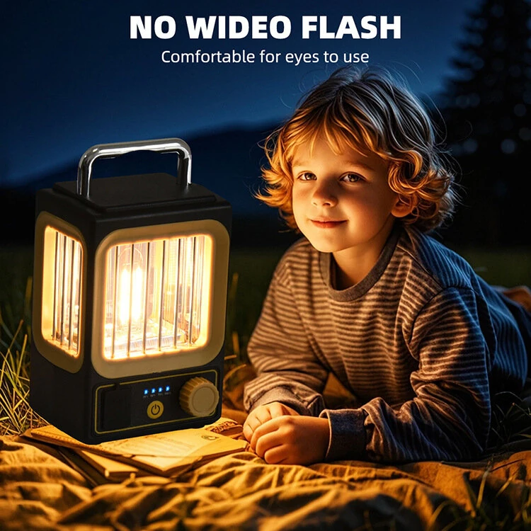 IPRee Outdoor Camping Lantern, USB, Soalr Rechargeable Flashlight, Portable Work Light, Tent Light, Featuring Stepless Dimming, Battery Level Display, And Power Output Function, Suitable for Outdoor Activities, Repairs, Work, Night Fishing — view 7