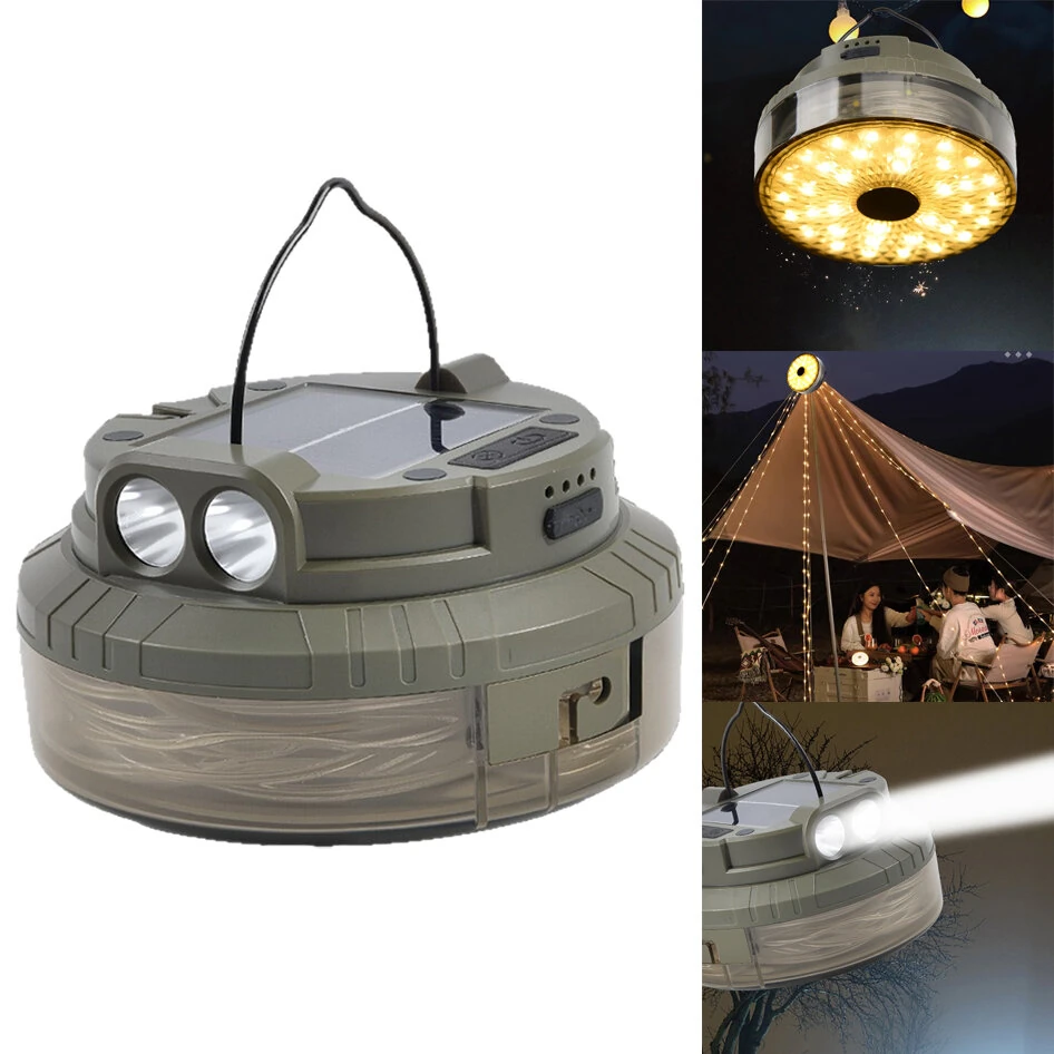 IPRee Outdoor Camping Light String Warm+Colorful Light 20M USB+Solar Rechargeable Waterproof Light Chain Portable Scalable Suspended Sky Tent Atmosphere String Light — image 1