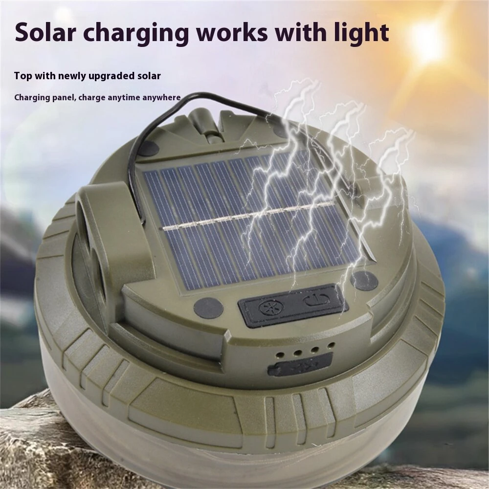 IPRee Outdoor Camping Light String Warm+Colorful Light 20M USB+Solar Rechargeable Waterproof Light Chain Portable Scalable Suspended Sky Tent Atmosphere String Light — view 2