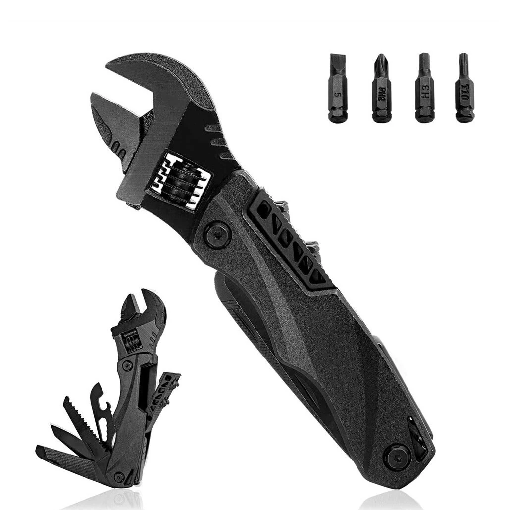 IPRee Outdoor Camping Multifunctional Wrench Pliers Multi-Purpose Adjustable Wrench Folding Saw EDC Wrench Combination Tool — image 1