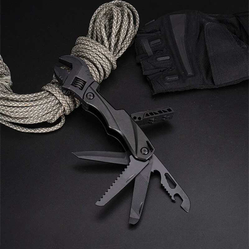 IPRee Outdoor Camping Multifunctional Wrench Pliers Multi-Purpose Adjustable Wrench Folding Saw EDC Wrench Combination Tool — view 7