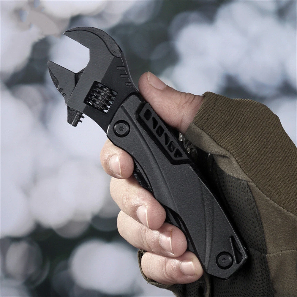 IPRee Outdoor Camping Multifunctional Wrench Pliers Multi-Purpose Adjustable Wrench Folding Saw EDC Wrench Combination Tool — view 9