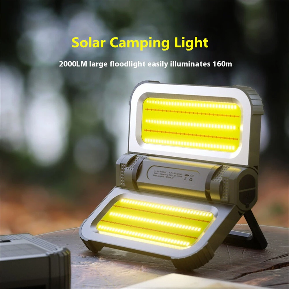 IPRee Outdoor Solar Charging 2000LM Emergency Light Long 5000mAh Battery Life, USB Charging Portable And Long-Lasting Illumination For Outdoor Folding Camping Tent Lights — view 6