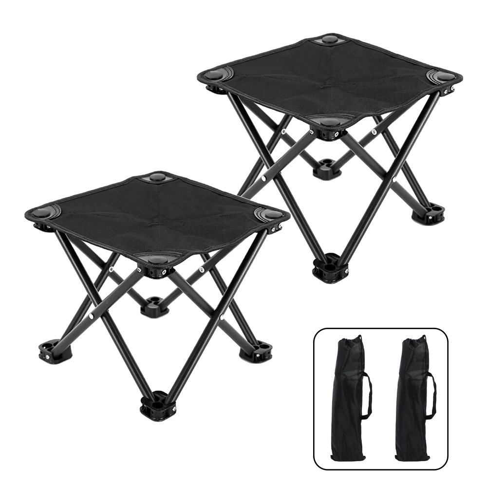 IPRee Portable Camping Folding Chair Outdoor Foldable Camping Stool Fishing Chair Oxford Light Cloth Folding Beach Chair Picnic Seat — image 1