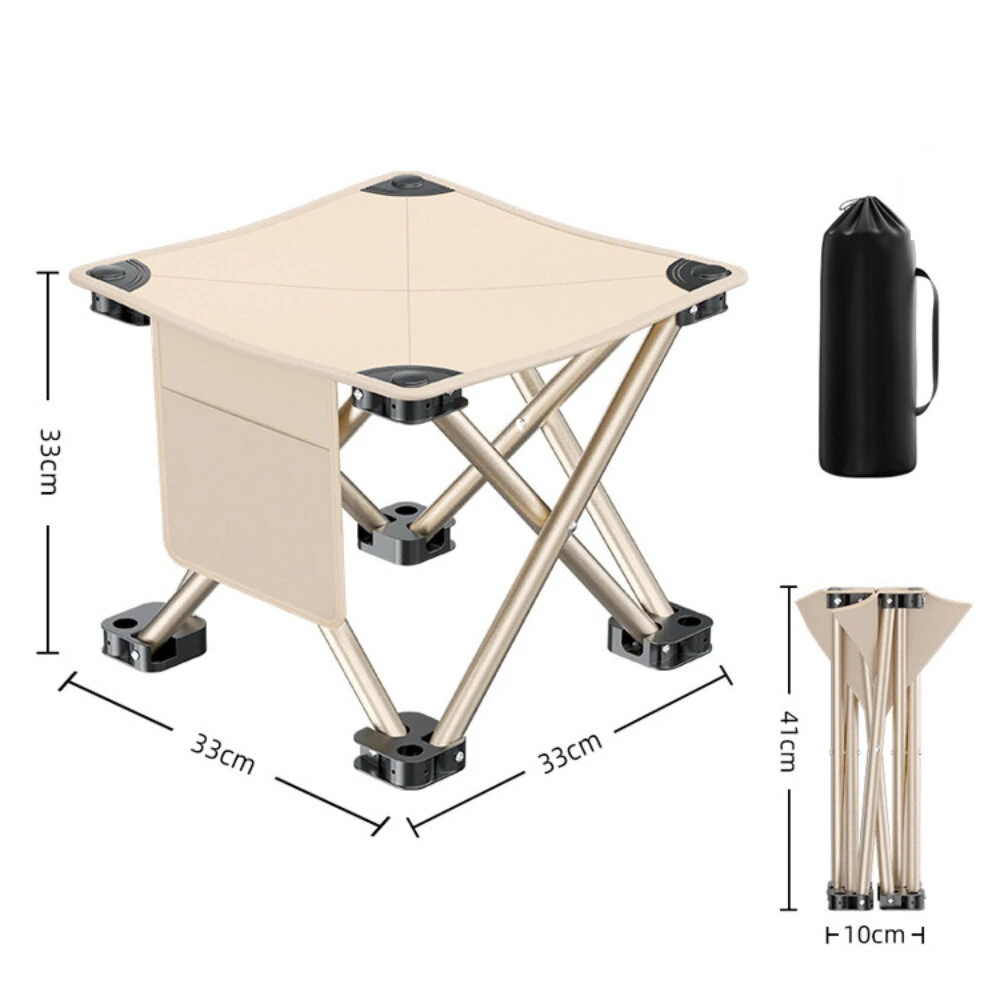 IPRee Portable Camping Folding Chair Outdoor Foldable Camping Stool Fishing Chair Oxford Light Cloth Folding Beach Chair Picnic Seat — view 8