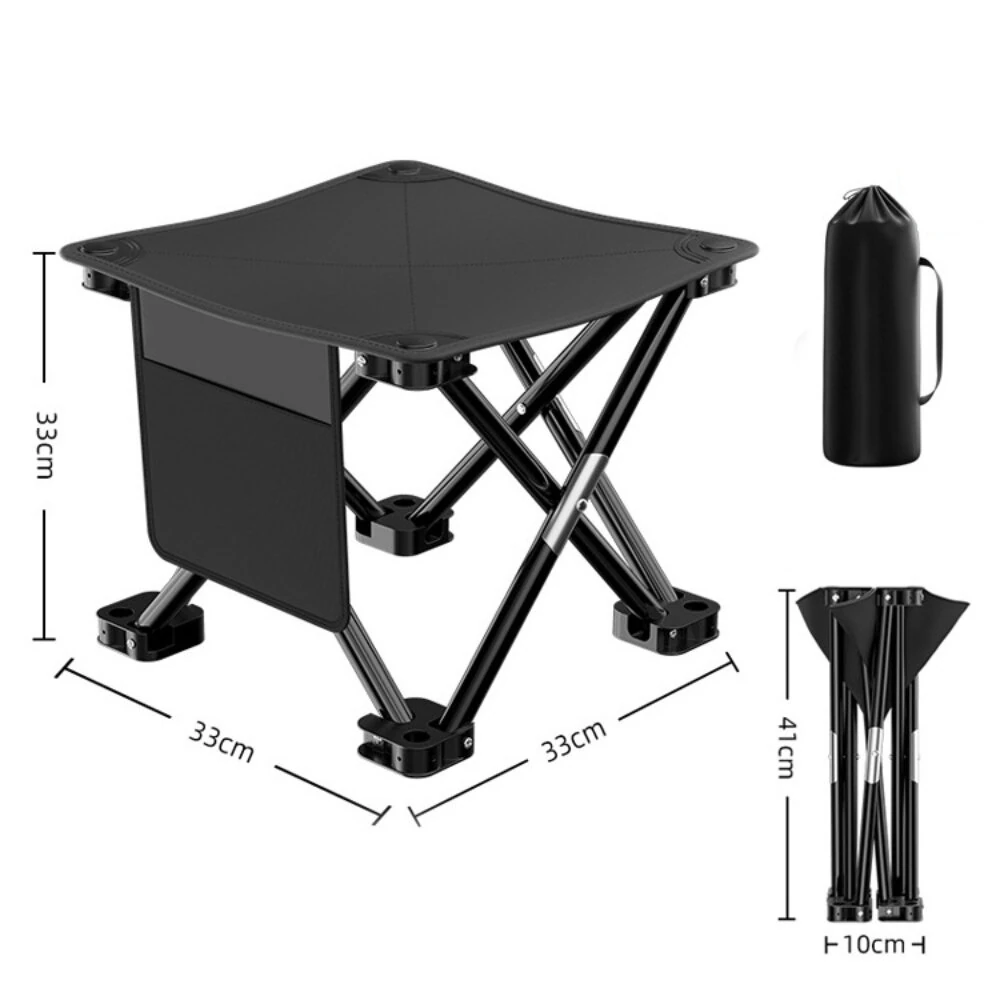 IPRee Portable Camping Folding Chair Outdoor Foldable Camping Stool Fishing Chair Oxford Light Cloth Folding Beach Chair Picnic Seat — view 9