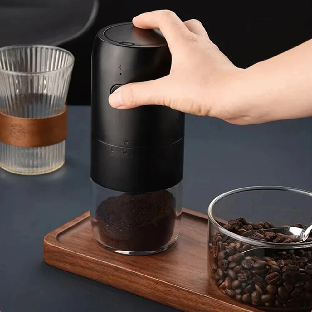 IPRee Portable Electric Coffee Grinder 1800mAh Strong Power Internal Adjustment Rechargeable Home Grinders Household Coffee Machine for Household Outdoor — view 3