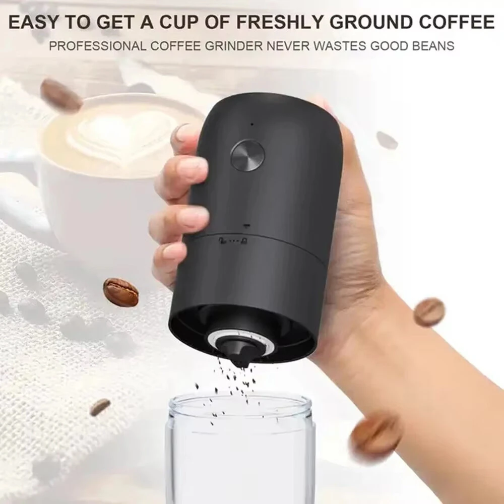 IPRee Portable Electric Coffee Grinder 1800mAh Strong Power Internal Adjustment Rechargeable Home Grinders Household Coffee Machine for Household Outdoor — view 6