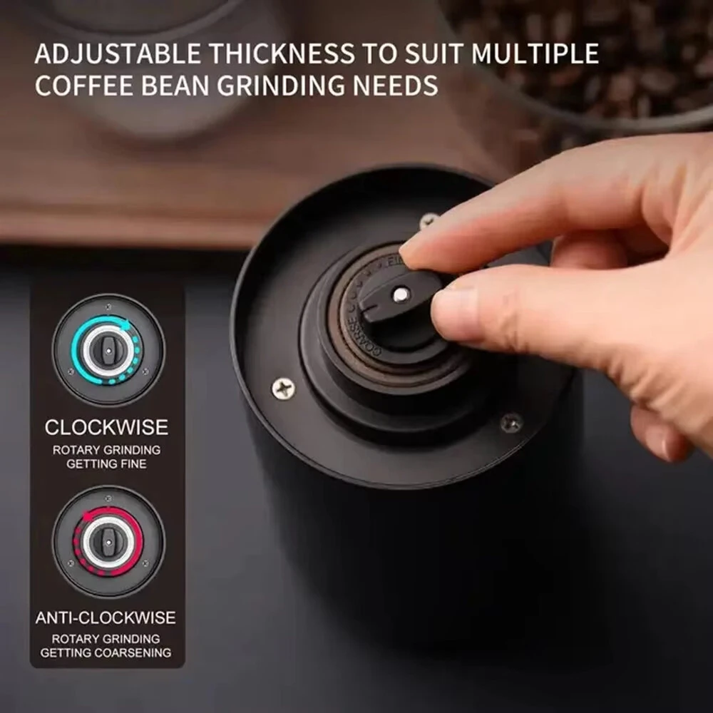 IPRee Portable Electric Coffee Grinder 1800mAh Strong Power Internal Adjustment Rechargeable Home Grinders Household Coffee Machine for Household Outdoor — view 8
