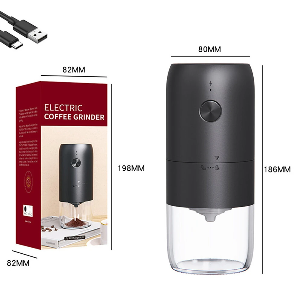 IPRee Portable Electric Coffee Grinder 1800mAh Strong Power Internal Adjustment Rechargeable Home Grinders Household Coffee Machine for Household Outdoor — view 9