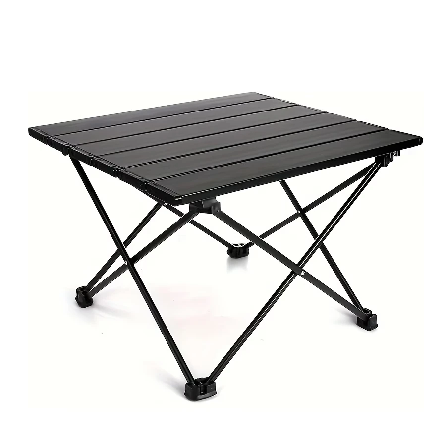 IPRee Portable Foldable Camping Side Table with Aluminum Alloy Scroll X-frame for Outdoor Picnics, BBQ, Beach, and Travel — image 1