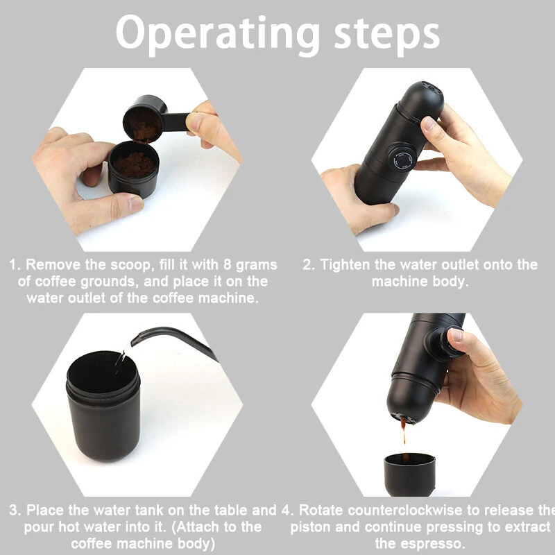 IPRee Portable hand Operated Espresso Machine Italian Espresso Outdoor Camping Coffee Machine For Household Travel And Picnic Use — view 4