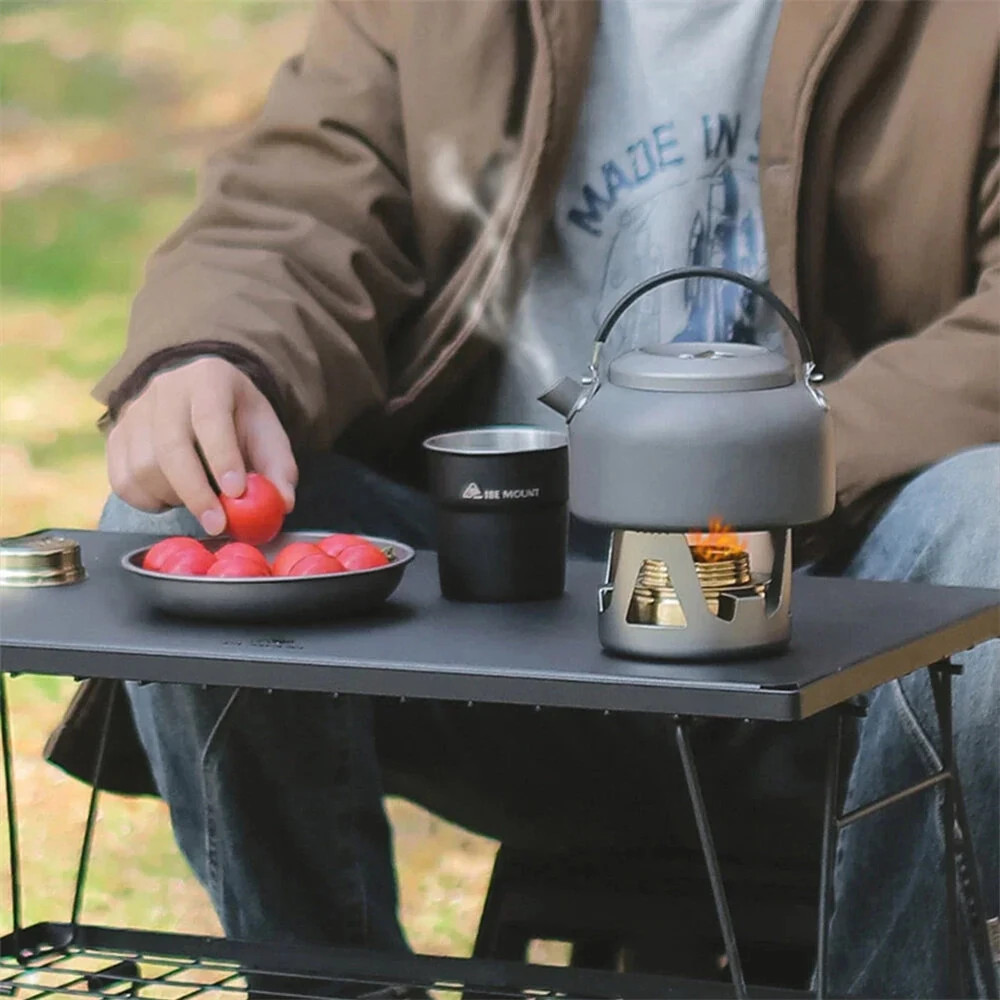 IPRee Portable Mini Alcohol Stove Burner Adjustable Firepower Gasoline Stove Aluminum Alloy Bracket Ultralight Brass Camping Stoves — view 2