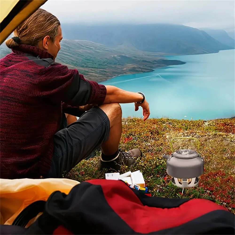 IPRee Portable Mini Alcohol Stove Burner Adjustable Firepower Gasoline Stove Aluminum Alloy Bracket Ultralight Brass Camping Stoves — view 4