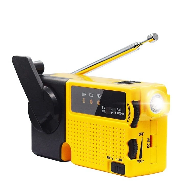 IPRee Portable Mini Hand-Crank Emergency Radio with AM/FM Weather Channels Built-in LED Flashlight Alarm — view 7