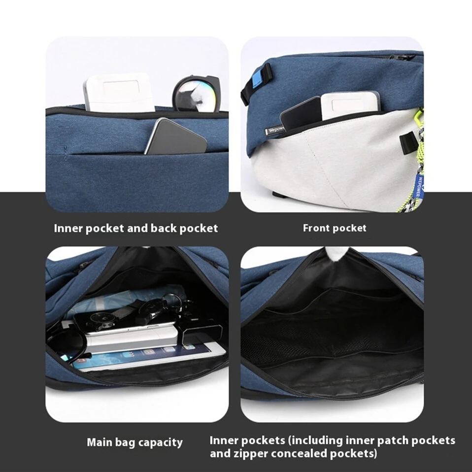 IPRee Unisex Chest Pack Casual Nylon High Quality Panelled Waist Packs Outdoor Travel Crossbody Bag Men Wasit Belt Bags — view 6