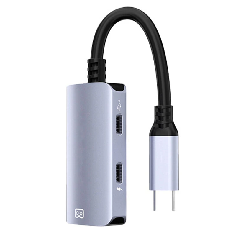 J-CUH905 AR Glasses Charger Converter 5-in-1 Type-C Multifunction Extension Dock with USB / PD65W / USB-C Data / AR Screen Projection for VR Glasses Laptop Switch Steamdeck — view 2