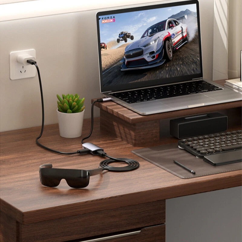 J-CUH905 AR Glasses Charger Converter 5-in-1 Type-C Multifunction Extension Dock with USB / PD65W / USB-C Data / AR Screen Projection for VR Glasses Laptop Switch Steamdeck — view 6