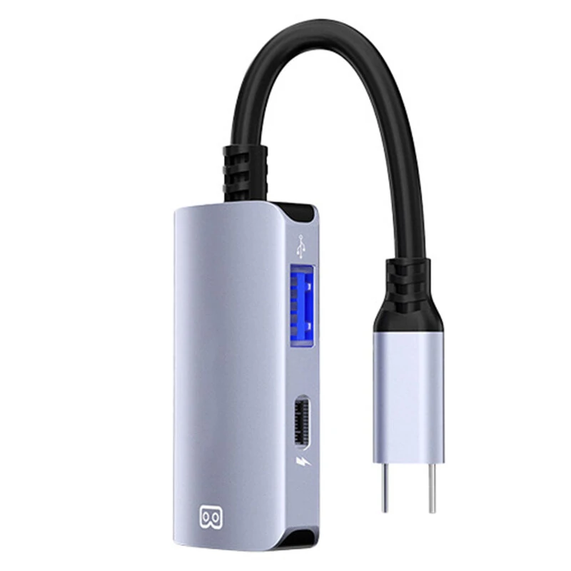 J-CUH905 AR Glasses Charger Converter 5-in-1 Type-C Multifunction Extension Dock with USB / PD65W / USB-C Data / AR Screen Projection for VR Glasses Laptop Switch Steamdeck — view 7