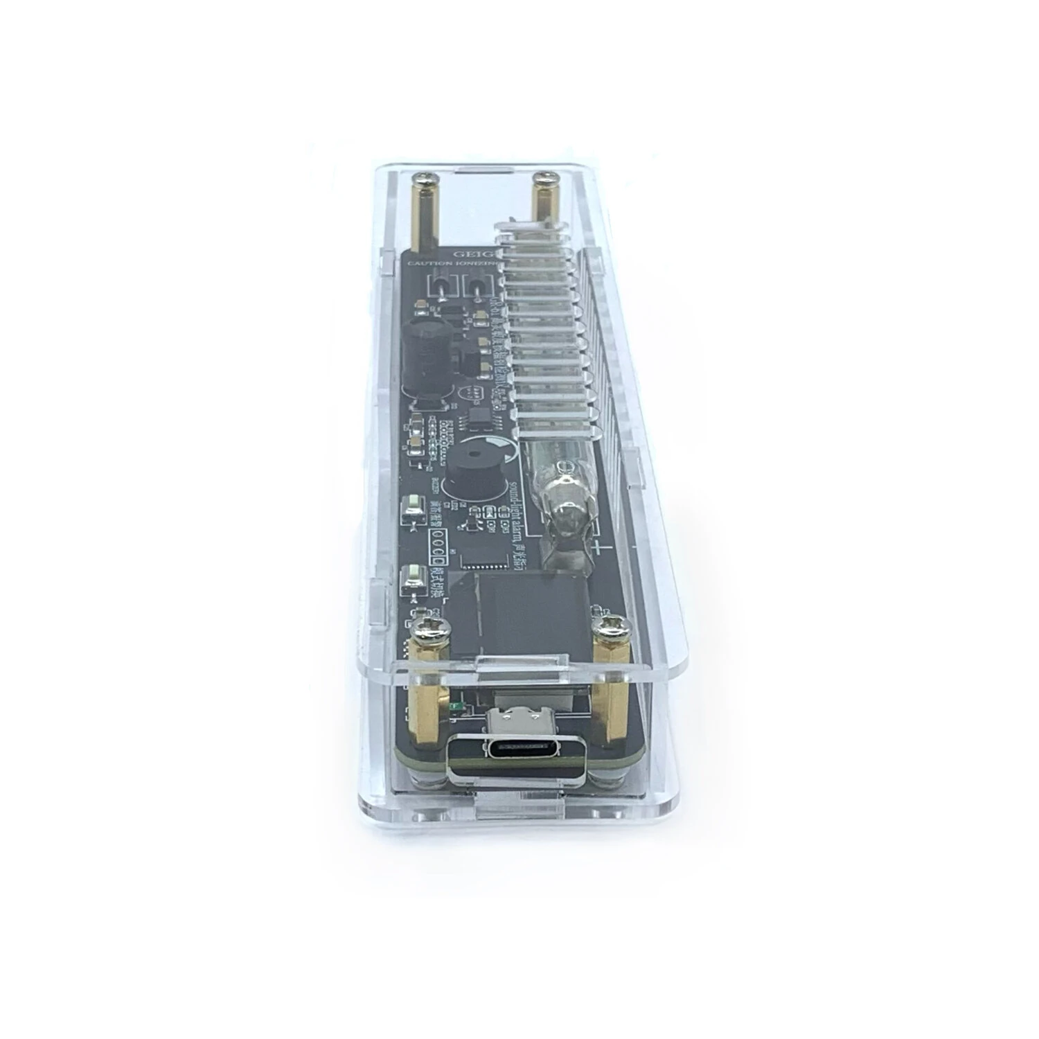 J305 Geiger Counter High Sensitivity Radiation Detector for X-ray Gamma Beta Radiation with Audio-Visual Alerts OLED Screen TYPE-C Interface — view 4