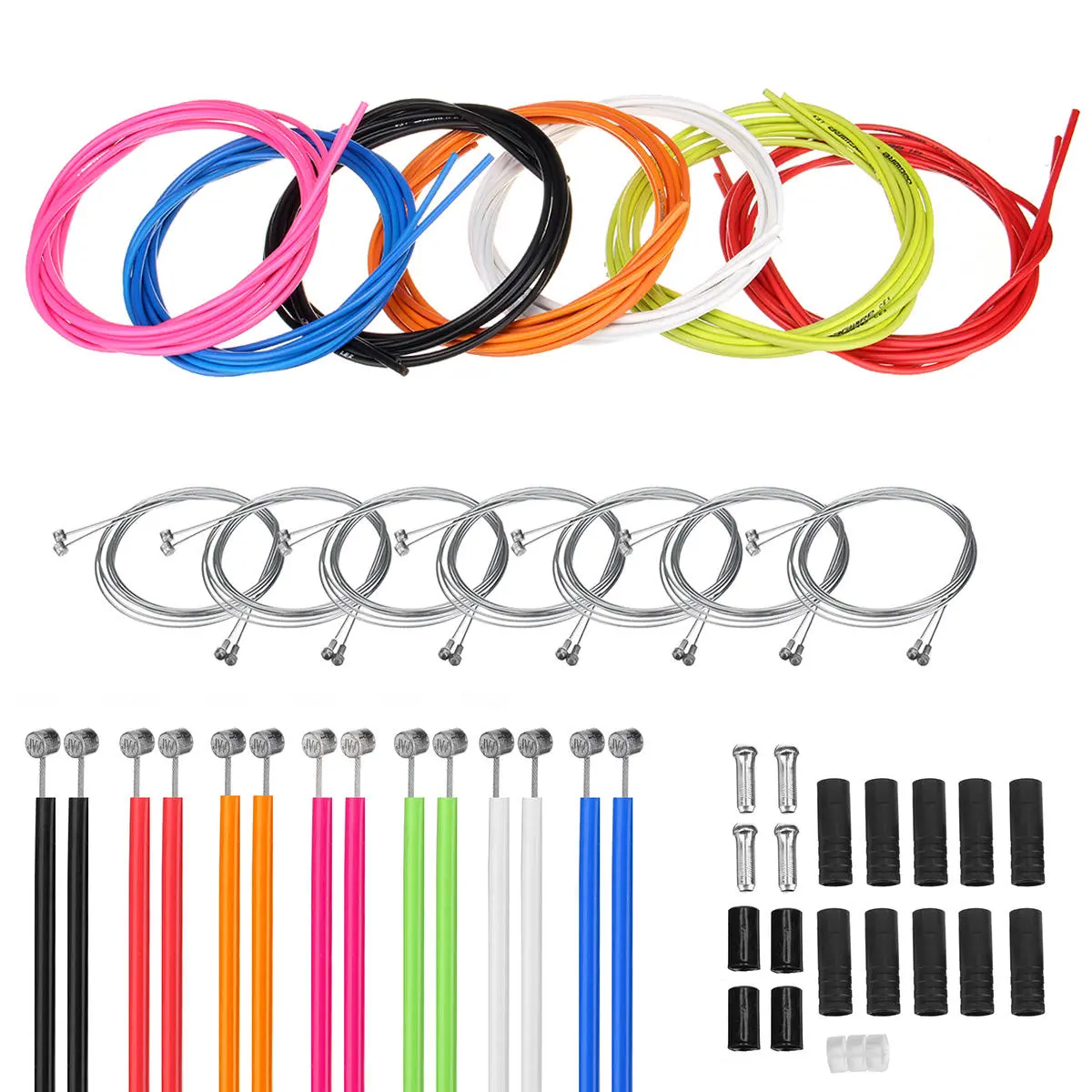 Jagwire Front & Rear Brake Gear Cable Kit Inner Outer MTB Mountain Bike Bicycle — Jagwire
