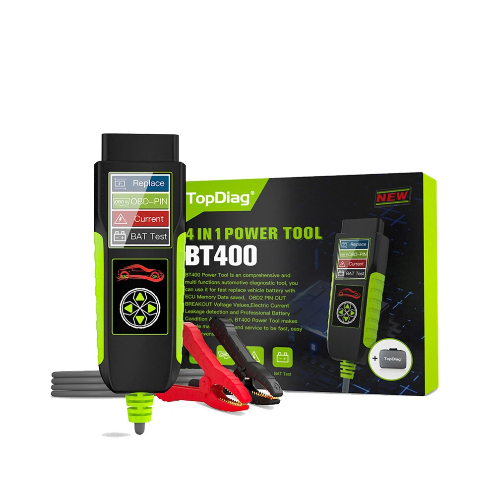 JDiag BT400 4 in 1 Car Diagnostic Tool Battery Replacement OBD Voltage Detection Leakage Detection Battery Testing — JDiag