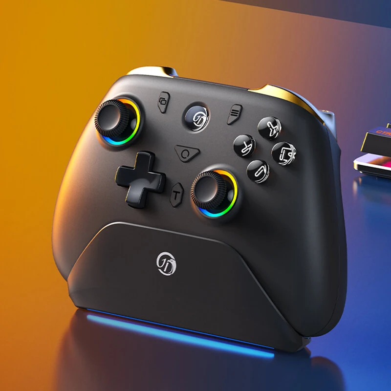 Jemdo Xuanwu Hall Effect Joystick Game Controller with Dual Hall Joysticks 1000Hz Polling Rate Wireless Pro Controller for Switch PC Steam Android No Drift Charging Dock — view 4