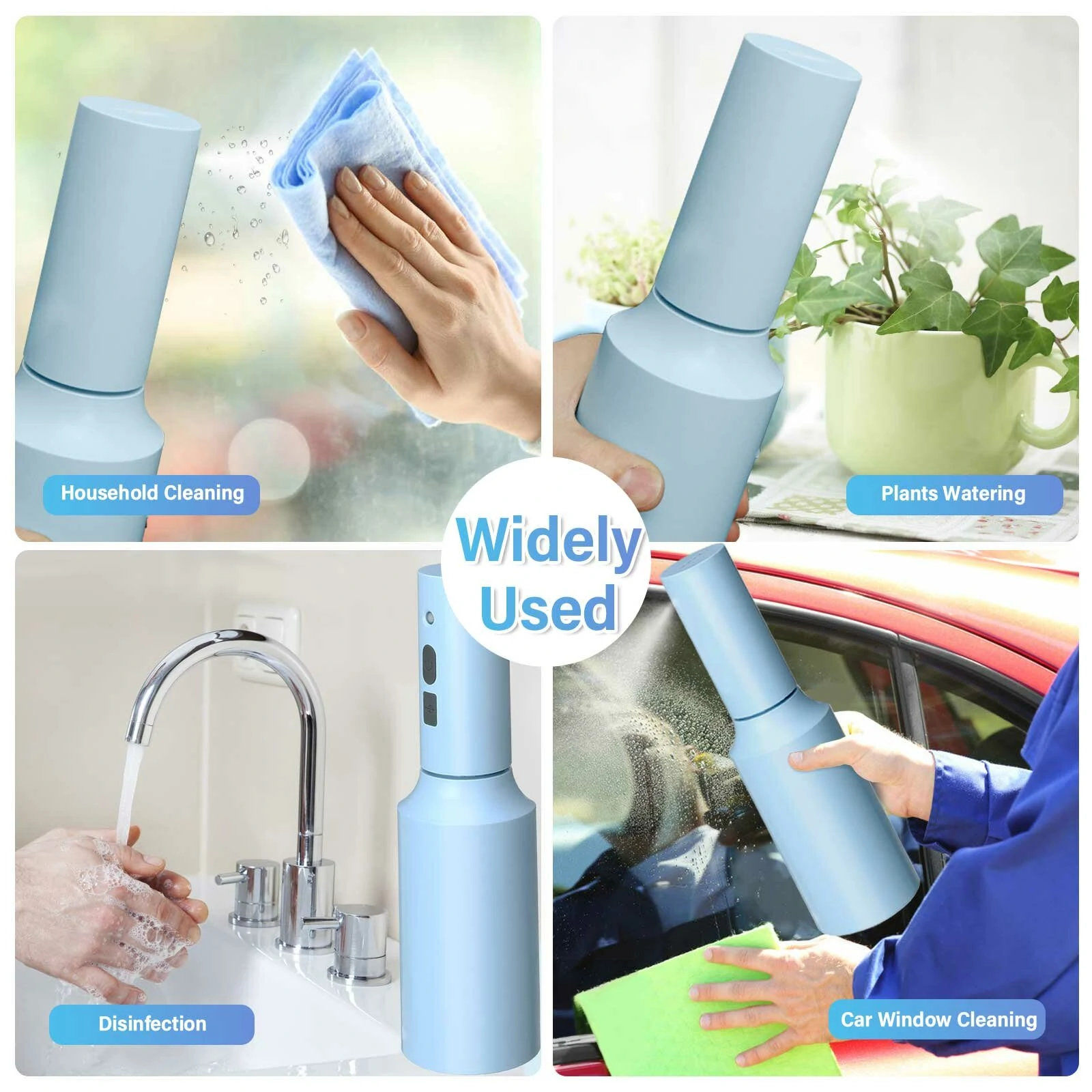 JETEVEN 750ml Disinfectant Spraryer USB Charging Disinfectant Dispenser Soap Dispenser Handheld Electric Sprayer — view 3