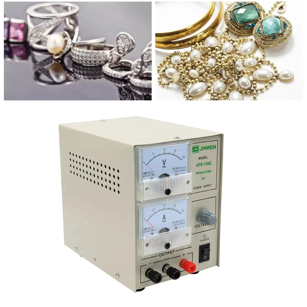 Jewelry Electroplating Machine 15V 30V 2A 5A  Gold Plating Silver Plating Kit 220V Professional Electroplating Equipment Titanium Mesh Electrolytic Cleaning Reliable Jewelry Plating — view 4