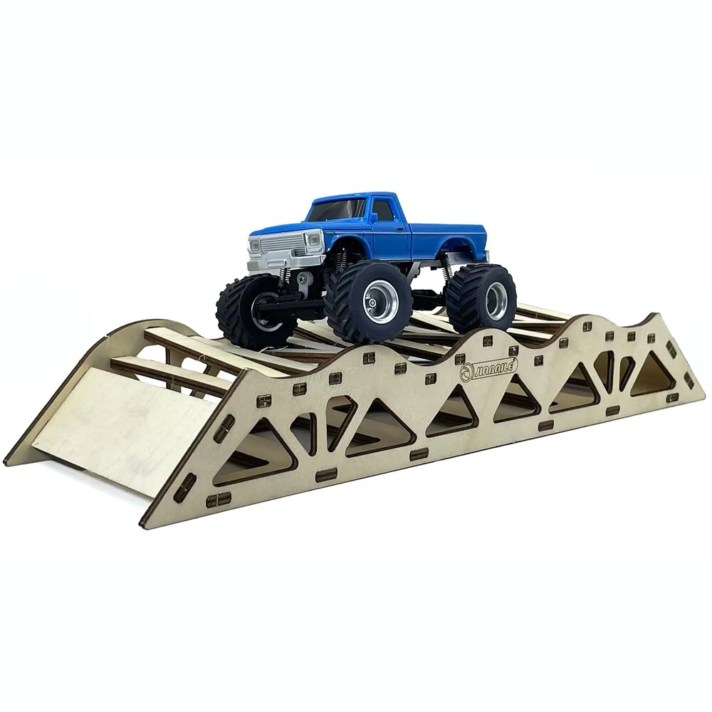 JIABAILE 3601 3602 1/36 Mini RC Car Crawler Scene Combo 4-Piece Laser-Cut Wooden Obstacle Course for Micro Vehicles Models DIY Parts 3600