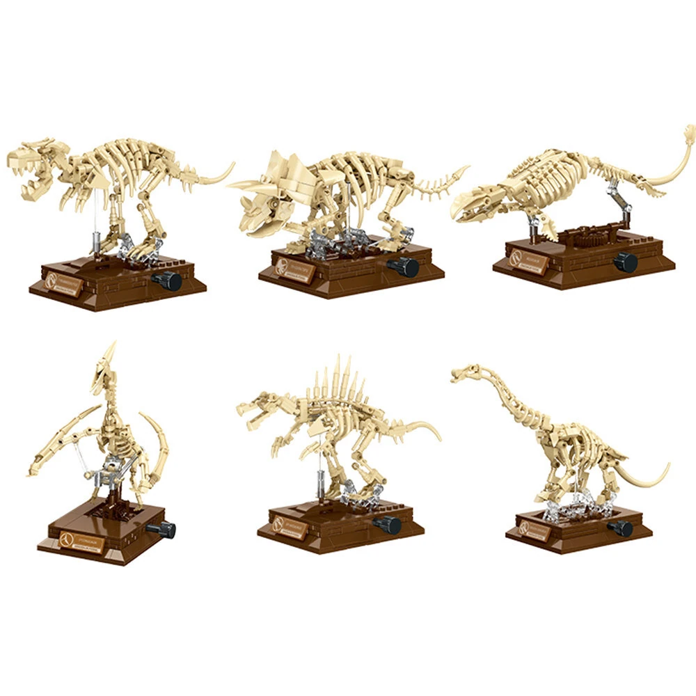 JIEStar MOC Dinosaur Series Triceratops Tyrannosaurus Rex Keel Model Ornament Children's Puzzle Assembly Toy Gift Building Block — JIE-STAR