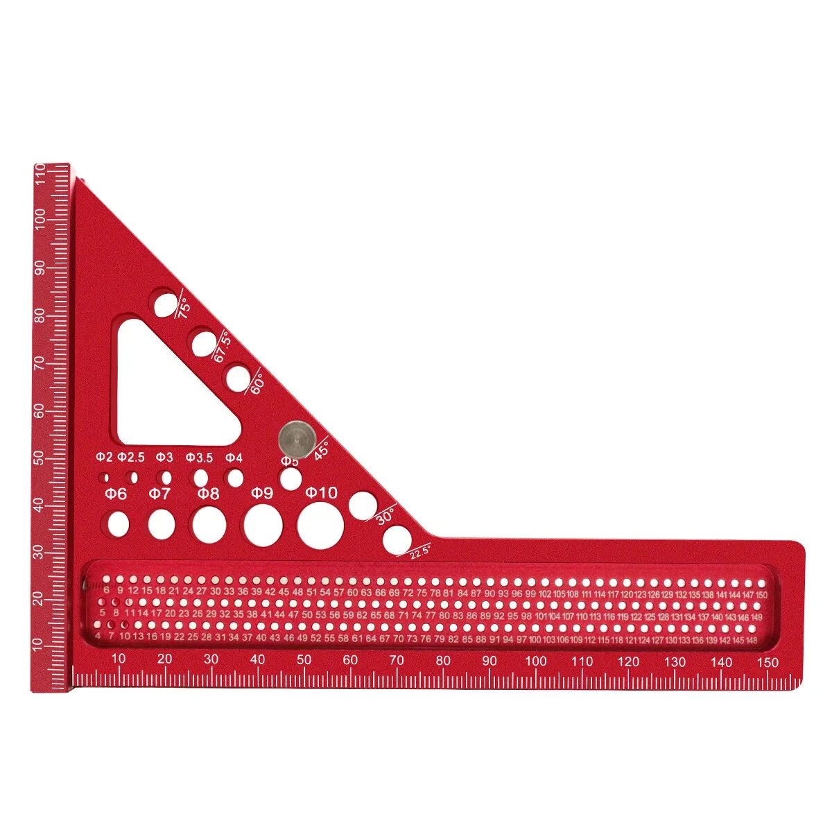 JIGHOLE 3D Multi-Angle Measuring Ruler Square Ruler Hole Drawing Ruler Metric Scale Carpenter Woodworking Layout Tool — view 6