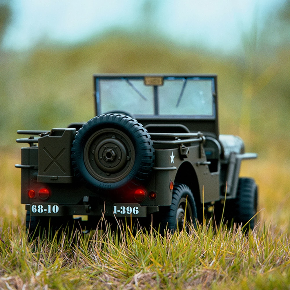 JJRC C8815 RTR 1/10 2.4G 4WD RC Car Willys Military Truck Off-Road Climbing LED Light Optional Winch Canopy Metal Frame Rock Crawler Full Proportional Vehicles Models Toys — view 10
